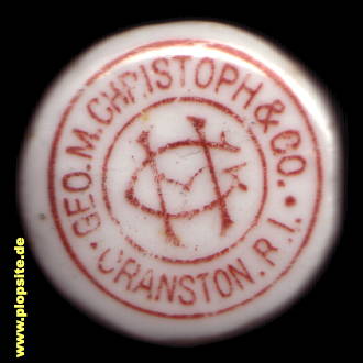 Bild eines Pozellanverschluss aus: Geo M. Christoph & Co., Cranston, RI, USA