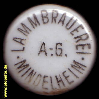 Bügelverschluss aus: Lammbrauerei AG, Mindelheim, Deutschland