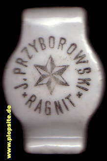 Picture of a ceramic Hutter stopper from: Ragnit, Przyborowski,  RU, unbekannt, Russia