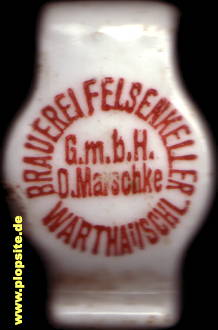 Bügelverschluss aus: Brauerei Felsenkeller GmbH, D. Marschke, Wartha / Schlesien, Bardo, Bardo Śląskie, Polen