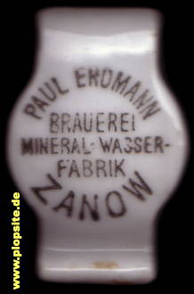 Bügelverschluss aus: Brauerei und Mineralwasserfabrik Paul Erdmann, Zanow, Sianów, Polen