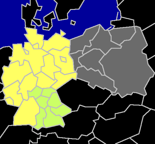 Map for choosing a region of Germany (or Poland)
