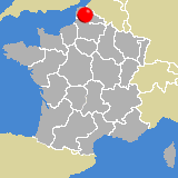 Herkunft dieses historischen Bierbrauerei-Flaschenverschlusses: Valhuon, Nord - Pas - de - Calais, Frankreich