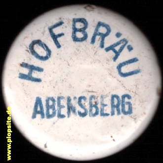 Picture of a ceramic Hutter stopper from: Hofbräu, Abensberg, Germany