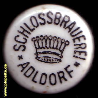 Picture of a ceramic Hutter stopper from: Schloßbrauerei, Adldorf, Eichendorf, Germany