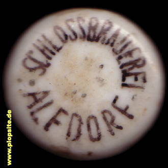 Picture of a ceramic Hutter stopper from: Schloßbrauerei Bantleon, Alfdorf, Germany