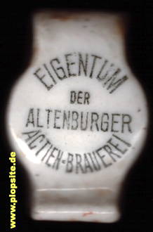 Picture of a ceramic Hutter stopper from: Actien Brauerei, Altenburg, Germany