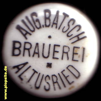 Picture of a ceramic Hutter stopper from: Brauerei zum Schwanen Batsch, Altusried, Germany