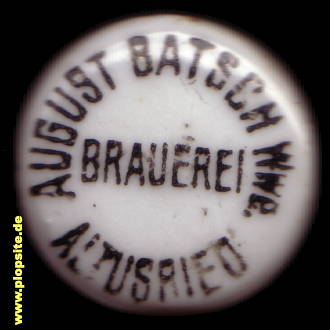 Picture of a ceramic Hutter stopper from: Brauerei zur Post Batsch, Altusried, Germany