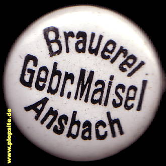 Picture of a ceramic Hutter stopper from: Brauerei Gebrüder Maisel, Ansbach, Germany