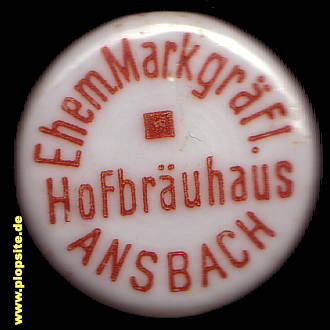 Picture of a ceramic Hutter stopper from: Ehemaliges Markgräfliches Hofbräuhaus, Ansbach, Germany