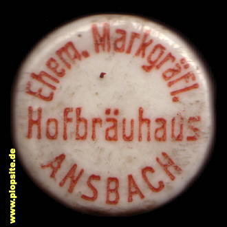 Picture of a ceramic Hutter stopper from: Ehemaliges Markgräfliches Hofbräuhaus, Ansbach, Germany