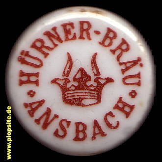 Picture of a ceramic Hutter stopper from: Hürner-Bräu, Ansbach, Germany