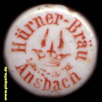 Picture of a ceramic Hutter stopper from: Hürner-Bräu, Ansbach, Germany