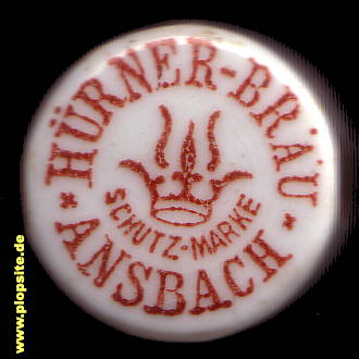 Picture of a ceramic Hutter stopper from: Hürner-Bräu, Ansbach, Germany