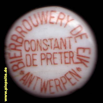 Picture of a ceramic Hutter stopper from: Brasserie Constant de Preter, 