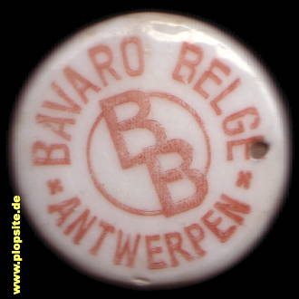 Picture of a ceramic Hutter stopper from: Brasserie Bavaro Belge, Antwerpen, Anvers, Belgium
