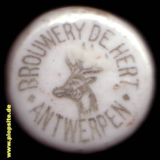 Picture of a ceramic Hutter stopper from: Brouwery de Hert, Antwerpen, Anvers, Belgium