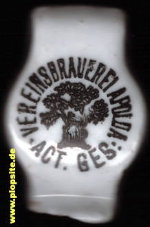 Picture of a ceramic Hutter stopper from: Vereinsbrauerei Actien Gesellschaft, Apolda, Germany