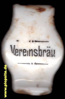 Picture of a ceramic Hutter stopper from: Vereinsbrauerei „Vereinsbräu“, Apolda, Germany