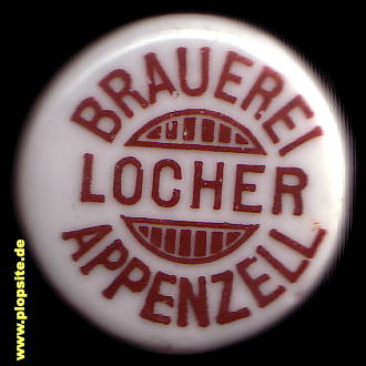 Picture of a ceramic Hutter stopper from: Brauerei Locher, Appenzell, Switzerland