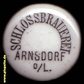 Picture of a ceramic Hutter stopper from: Schloßbrauerei, Josef Graf von Deym, Arnsdorf, Germany