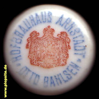 Picture of a ceramic Hutter stopper from: Hofbräuhaus Otto Bahlsen AG, Arnstadt, Germany