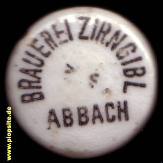 Picture of a ceramic Hutter stopper from: Brauerei Zirngibl  , Bad Abbach, Germany