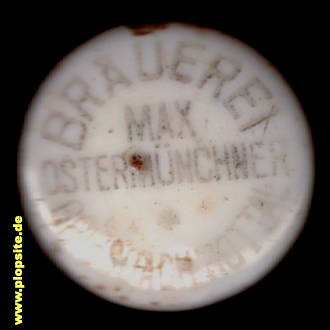 Picture of a ceramic Hutter stopper from: Brauerei Max Ostermünchner, Bad Griesbach / Rotthal, Germany