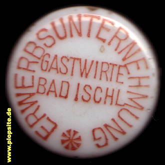 Picture of a ceramic Hutter stopper from: Bad Ischl, Erwerbsunternehmung Gastwirte,  AT, unbekannt, Austria