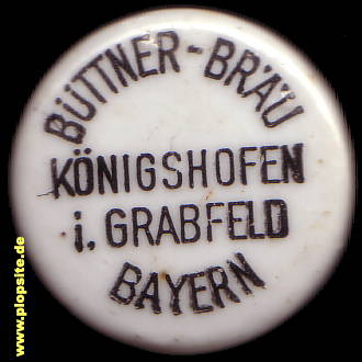 Picture of a ceramic Hutter stopper from: Büttner Bräu, Bad Königshofen, Germany