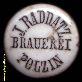 Bügelverschluss aus: Brauerei Johannes Raddatz, Bad Polzin, Połczyn Zdró, Polen