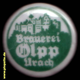 Picture of a ceramic Hutter stopper from: Brauerei Karl Olpp, Bad Urach, Germany