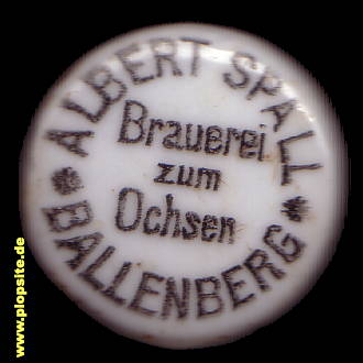 Bügelverschluss aus: Brauerei zum Ochsen Spall, Ballenberg, Ravenstein, Deutschland