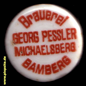 Picture of a ceramic Hutter stopper from: Brauerei Michaelsberg Pessler, Bamberg, Germany