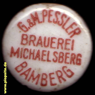 Picture of a ceramic Hutter stopper from: Brauerei Michaelsberg Pessler, Bamberg, Germany