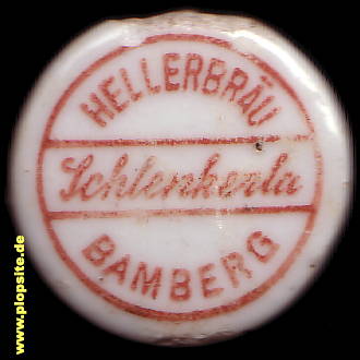 Picture of a ceramic Hutter stopper from: Hellerbräu Schlenkerla, Bamberg, Germany