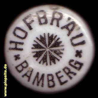 Picture of a ceramic Hutter stopper from: Hofbräu, Bamberg, Germany
