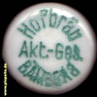 Picture of a ceramic Hutter stopper from: Hofbräu AG, Bamberg, Germany