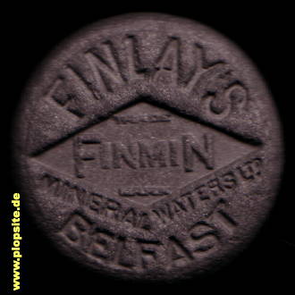 Picture of a ceramic Hutter stopper from: Belfast, Finlays Mineral Waters Ltd.,  GB, unbekannt, United Kingdom