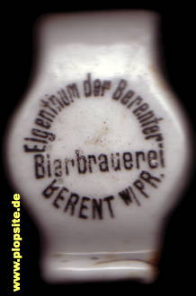 Obraz porcelany z: Berenter Bierbrauerei, A. Berent, Berent, Kościerzyna, Polska