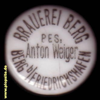 Bügelverschluss aus: Brauerei Berg Weiger, Berg Friedrichshafen, Deutschland