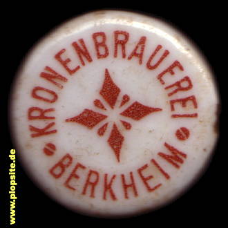 Picture of a ceramic Hutter stopper from: Kronenbrauerei, Berkheim, Germany