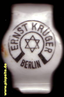 Picture of a ceramic Hutter stopper from: Brauerei Berolina Ernst Krueger, Kreuzberg, Germany