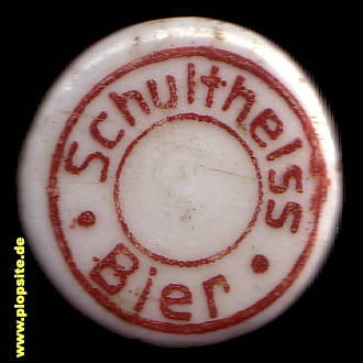Picture of a ceramic Hutter stopper from: Brauerei Schultheiss, Kreuzberg, Germany