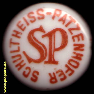 Picture of a ceramic Hutter stopper from: Schultheiss Patzenhofer, Friedrichshain, Germany