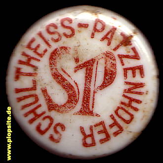 Picture of a ceramic Hutter stopper from: Schultheiss Patzenhofer, Friedrichshain, Germany