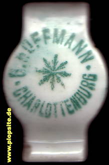 Picture of a ceramic Hutter stopper from: Brauerei G. Hoffman, Charlottenburg, Germany