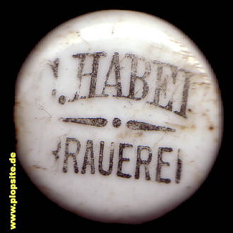 Picture of a ceramic Hutter stopper from: Brauerei Conrad Habel, Kreuzberg, Germany