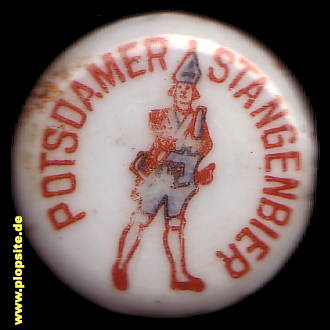 Picture of a ceramic Hutter stopper from: Kindl Brauerei Potsdamer Stangenbier, Alt-Hohenschönhausen, Weißensee, Germany